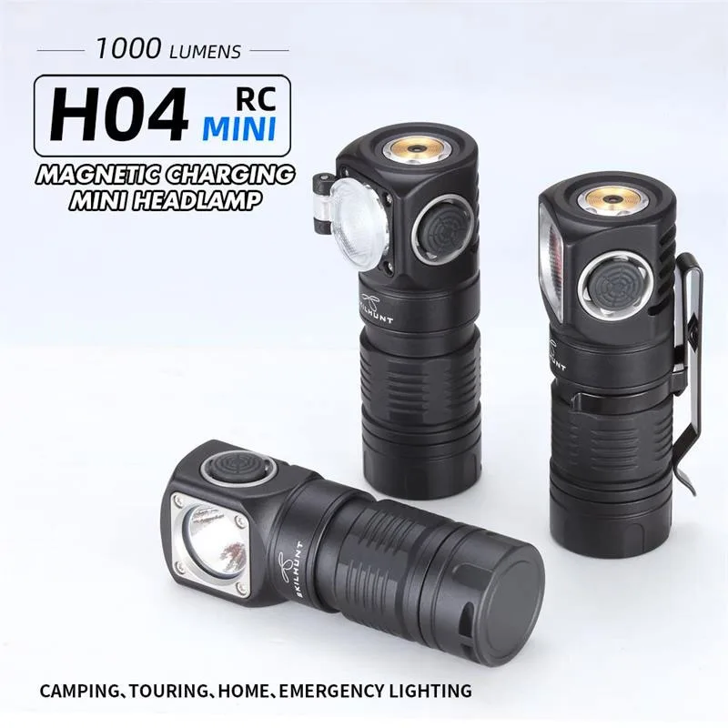 Skilhunt H04F MINI RC (High CRI Version) 2 In 1 Flashlight/Headlamp 18350 Battery, 790 Lumens, Spot/Flood Light Easy Change