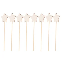 8 Pcs Paintable Pentagram Fairy Wand Wood Craft Sticks Diy Kit Star Wand Unpainted Fairy Sticks Wood Diy Crafts Handmade