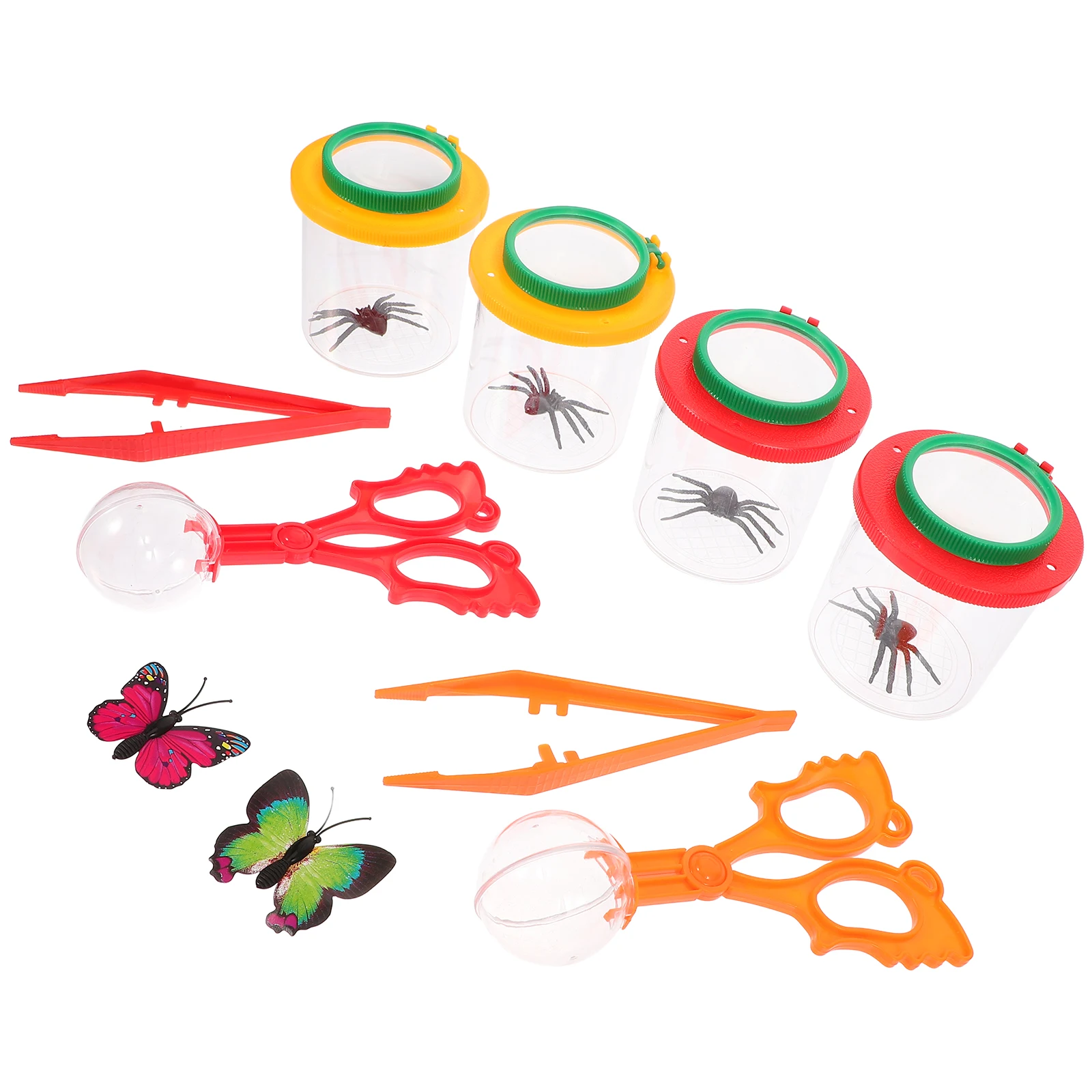 

1 set Box Viewer Kit Kids Bug Catching Magnifying Jar Container PP Set Toy Gift Packaging
