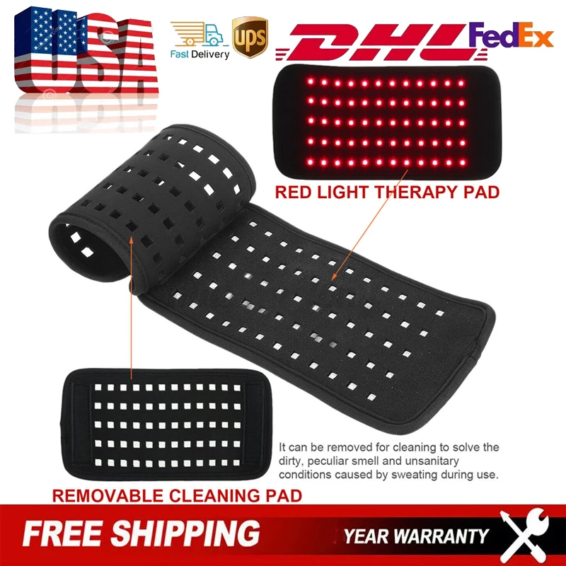 

Infrared Light LED Healthcare Belt Waist Red Light Heating Massage Belt Pad Lumbar Back Waist Massager For Muscle Body Relief