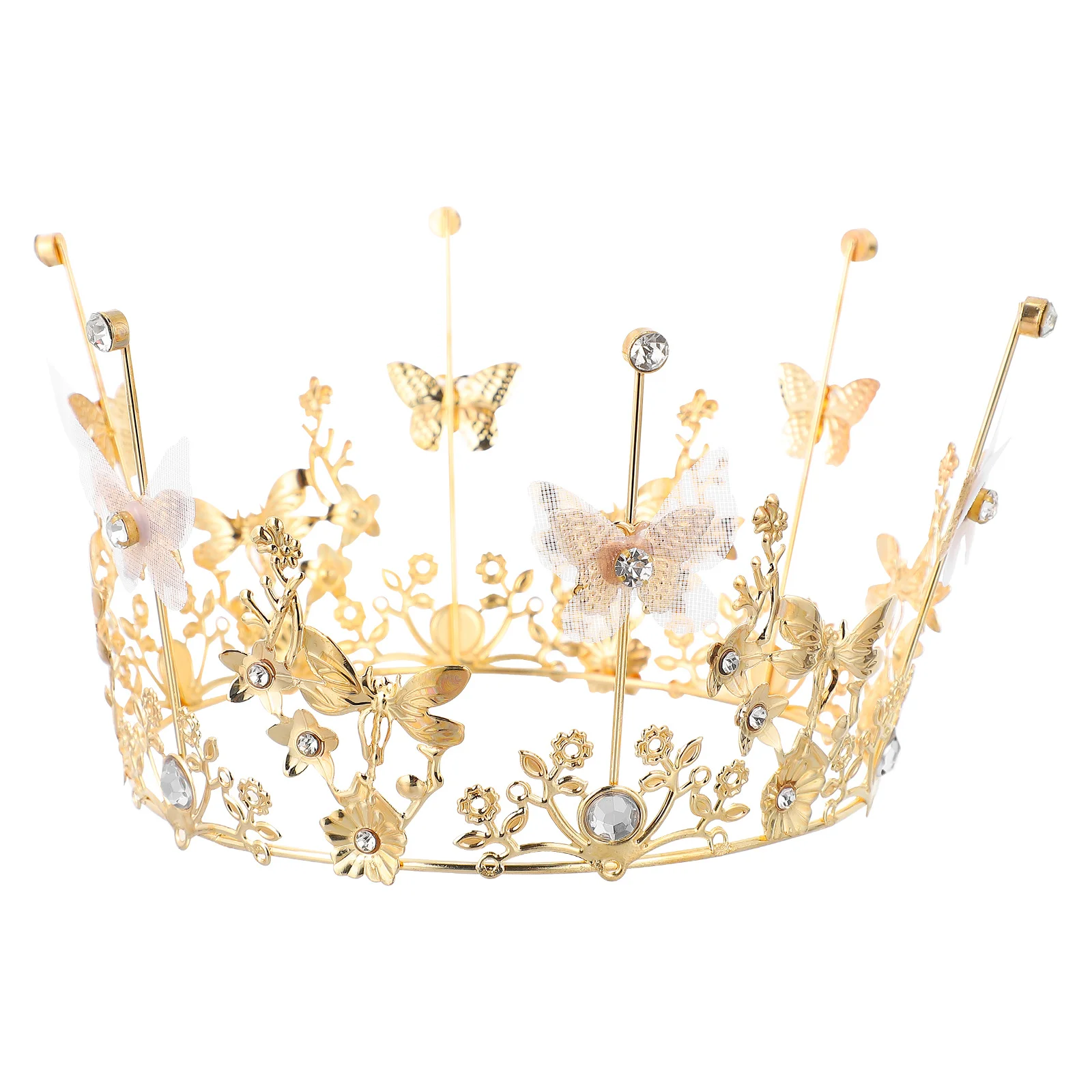 

1pc Cake Crown Decorations Birthday Bridal Headdress Wedding Party Accessory Queen Crown For Cake Table Decor Crafts