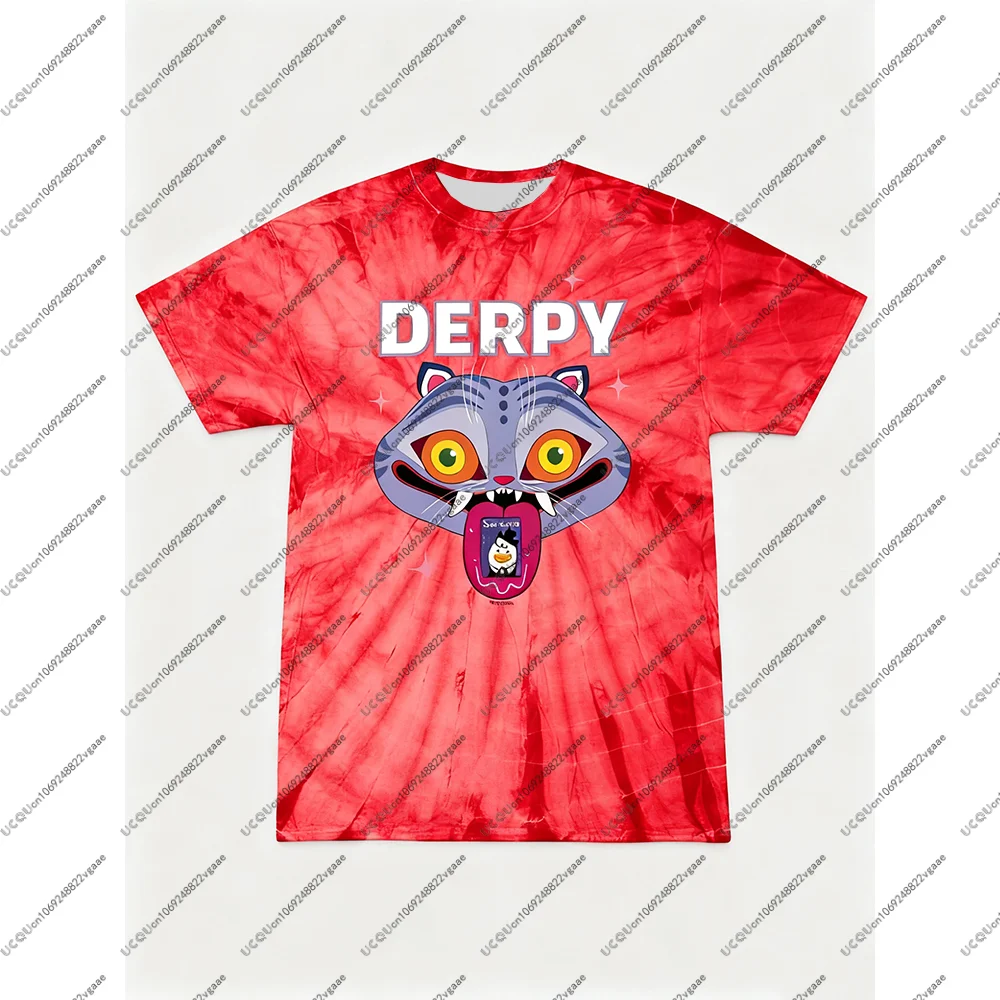 أنيمي تأثيري البلوز عادية تي شيرت Y2k المحملة هدية الكبار فتاة صبي النساء الاطفال KPop شيطان الصيادين Derpy النمر #4