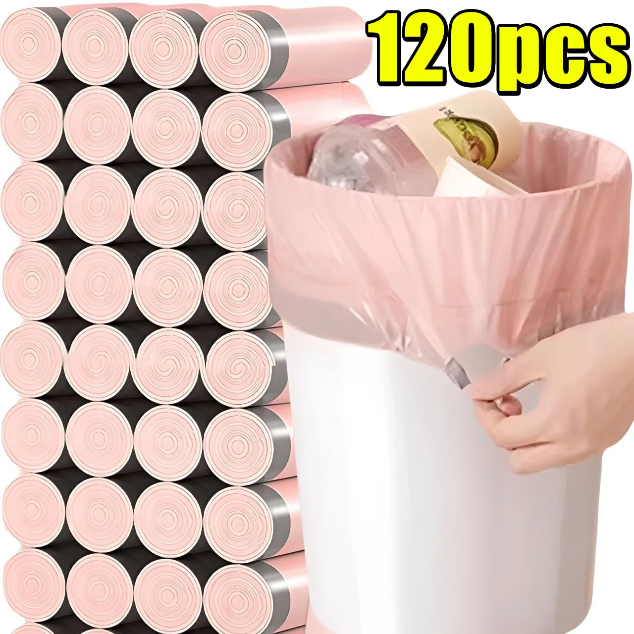 Bolsas de basura pequeñas con cordón, bolsas de basura pequeñas con cordón grueso de 4 galones para cocina, baño, dormitorio, hogar y oficina