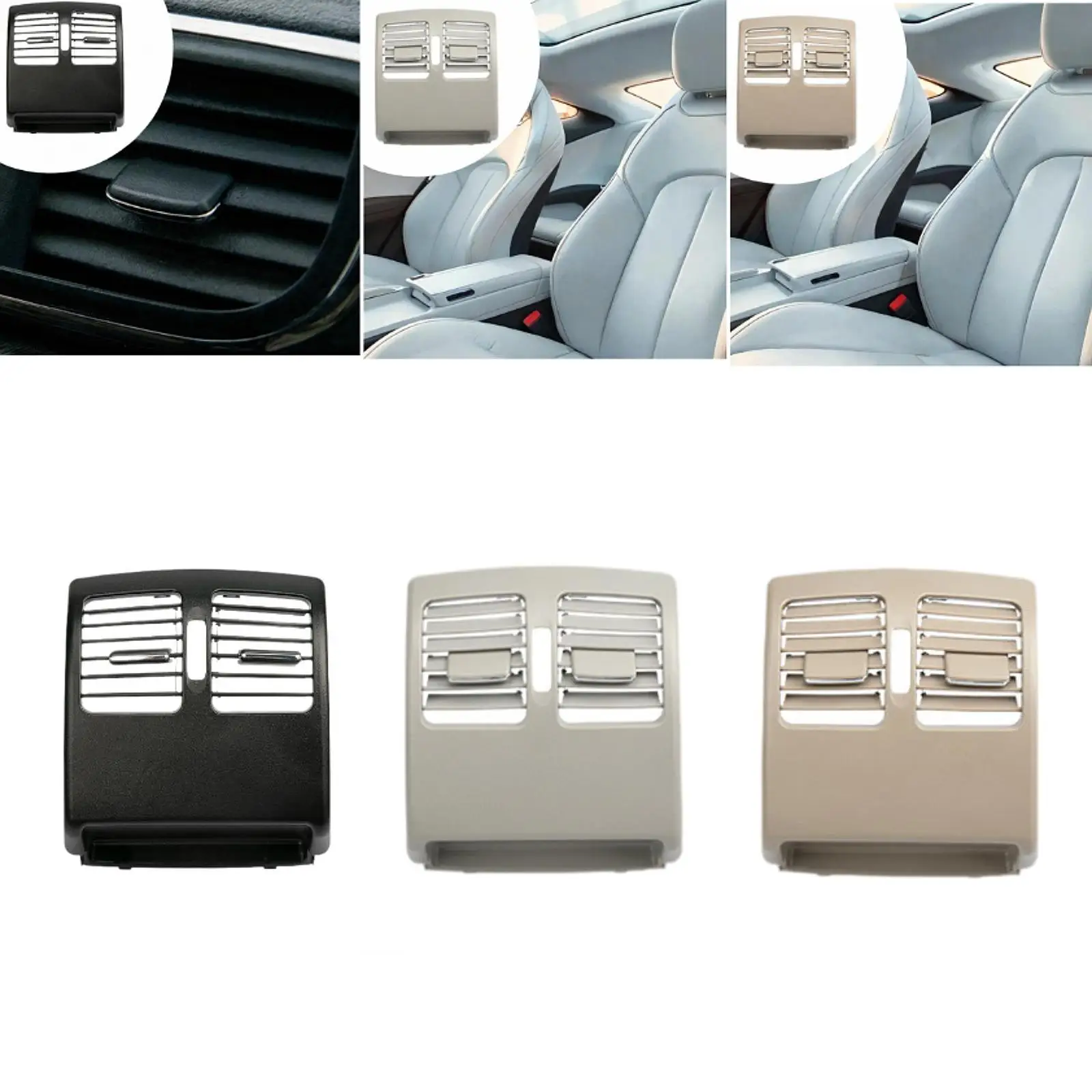 Cubierta del Panel de salida de CA trasera, embellecedor de ventilación, fácil de instalar, reemplazo de consola central resistente de alto rendimiento para Clase C W204