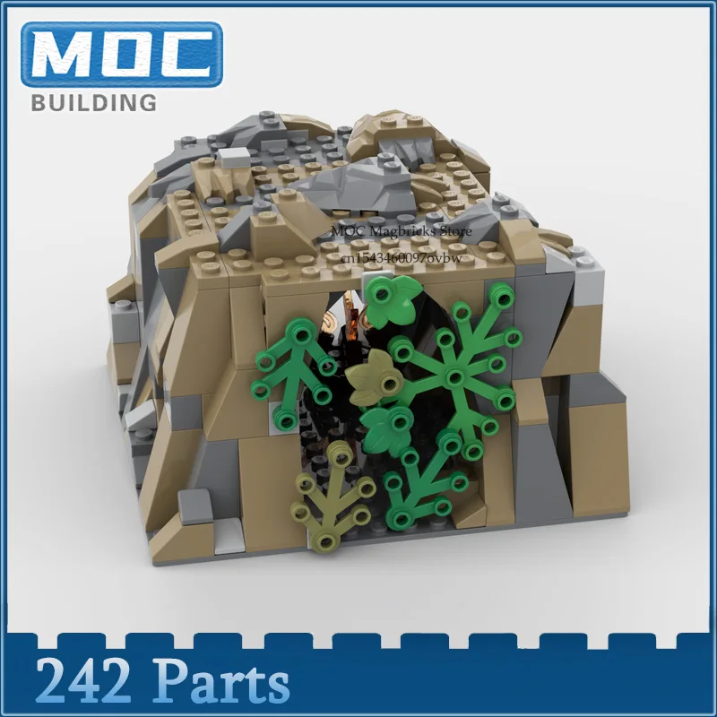 Mountain Cave MOC Bouwstenen Kasteel Architectuur Technologie Bakstenen DIY Assemblage Creatief Educatief Speelgoed Display Geschenken