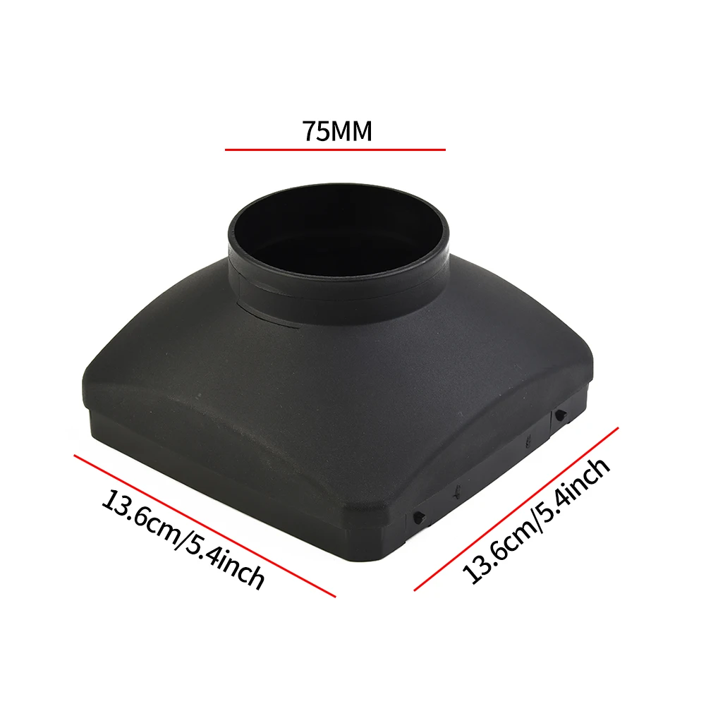 Protect Your Truck Heater from Deformation with this 75mm Black Single Hole Outlet Cover, Flame Retardant Material Inside