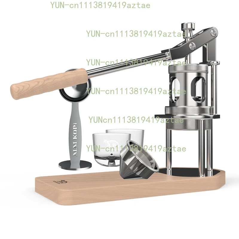 6-9Bar Mini Manual Espresso Maker Portable Hand Press Coffee Machine With Pressure Gauge For Camping