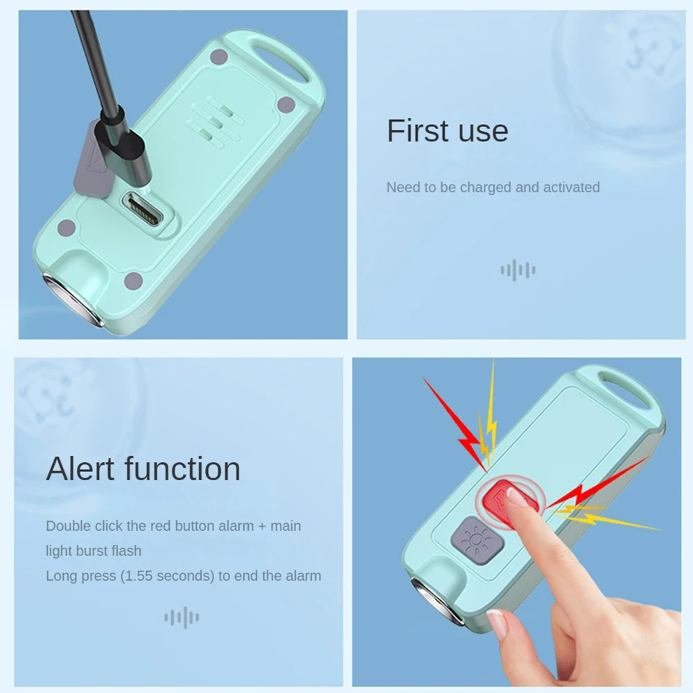 1 pz Avviso di autodifesa Facile da caricare Design impermeabile durevole ovunque Lascia che le donne e i bambini sentono a proprio agio Allarme impermeabile