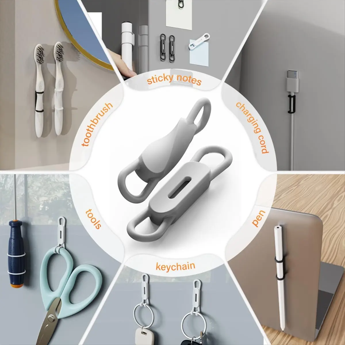 【A03R】 Multi-Functional Silicone Pen Holder Universal Pen Insert Removable Whiteboard Pen Magnetic Pen Clip Pen Cover Fixed