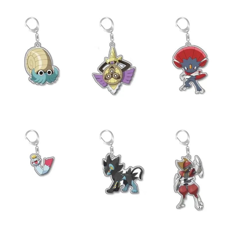 

Omanyte Aegislash Weavile Chimecho Bisharp collection Original Acrylic Handmade Cute Cartoon Anime Keychain Pendant Toy Gift