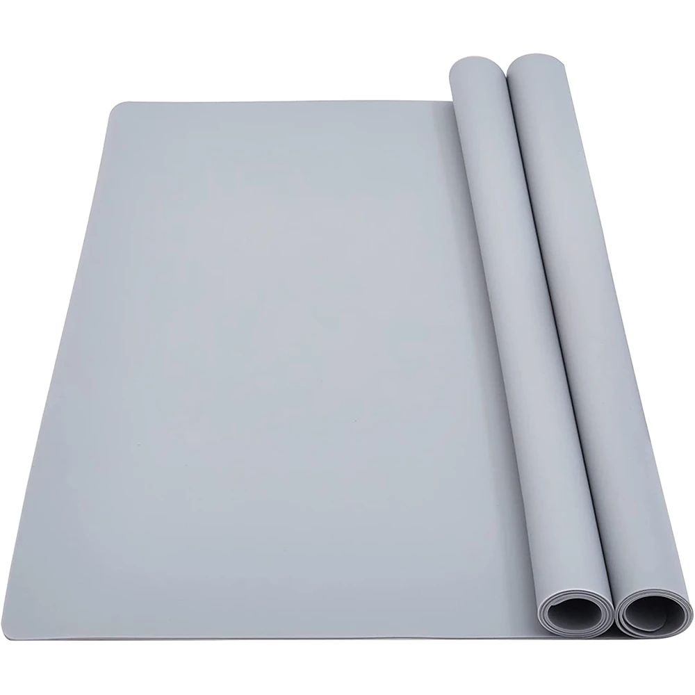 

50x100cm Flexible Silicone Placemat Non Slip Waterproof Heat Resistant Dinner Table, Large Countertop Silicone Mat,Multipurpose