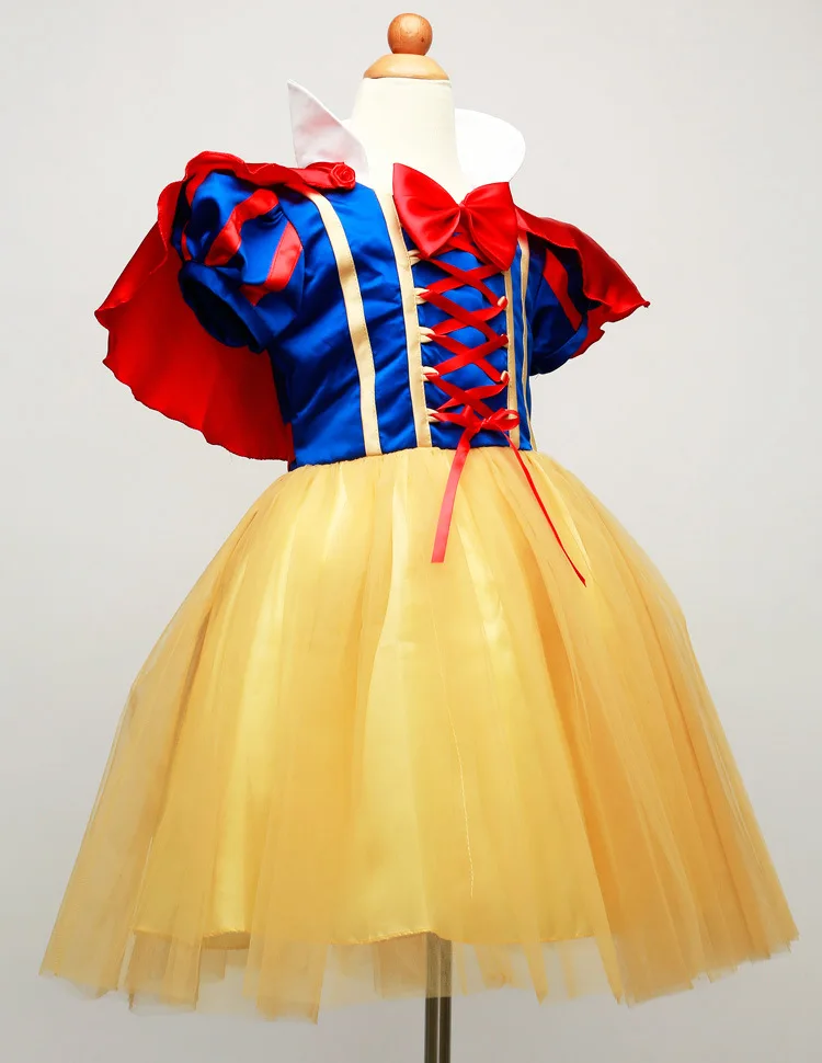 Infantil Branca de Neve Puffy Saia, Anime Role Play, Makeup Ball, Halloween Performance Vestuário, Roupa da menina