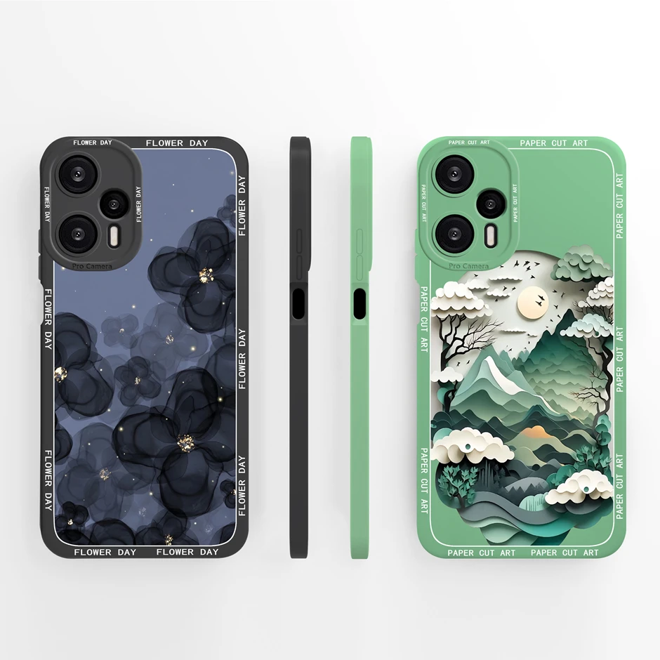 For Xiaomi Poco F5 5G Case Cute Flower Cartoon New Design Style Liquid Silicone Shell For Xiaomi Poco F5 Pro 5G Prevalent Fundas