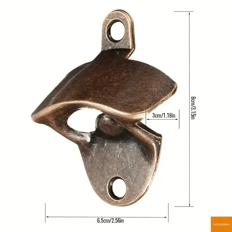 Vintage Bar Bottle Opener Wall Mounted Alloy Beer Openers Four Colors Available Black Silver Yellow Red Bronze Kitchen Tools