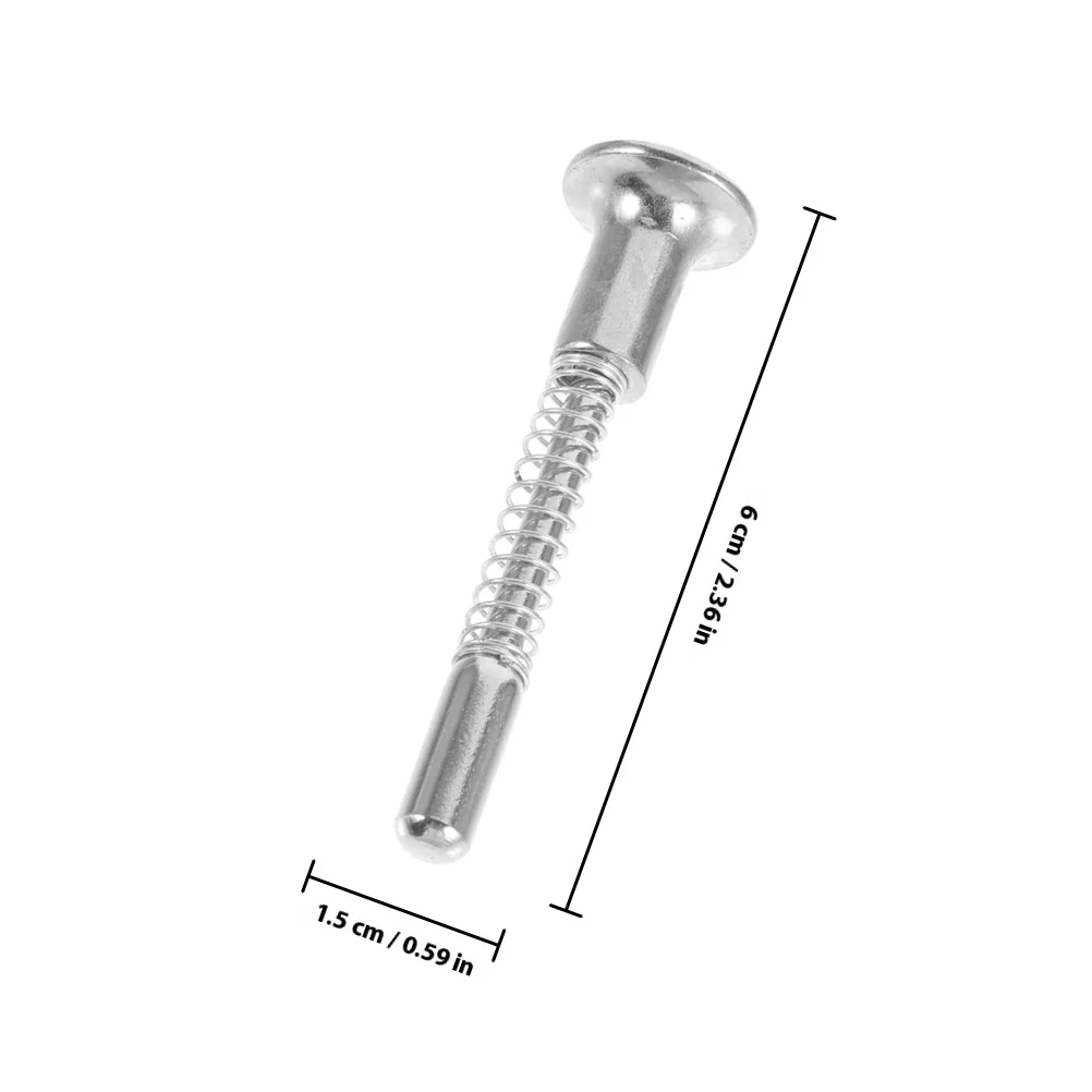 6pcs Baby Crib Latch Spring Loaded Plunger Latch For Mini Crib Bed Fastening Fixtures Iron Locking Pin Replacement Hardware