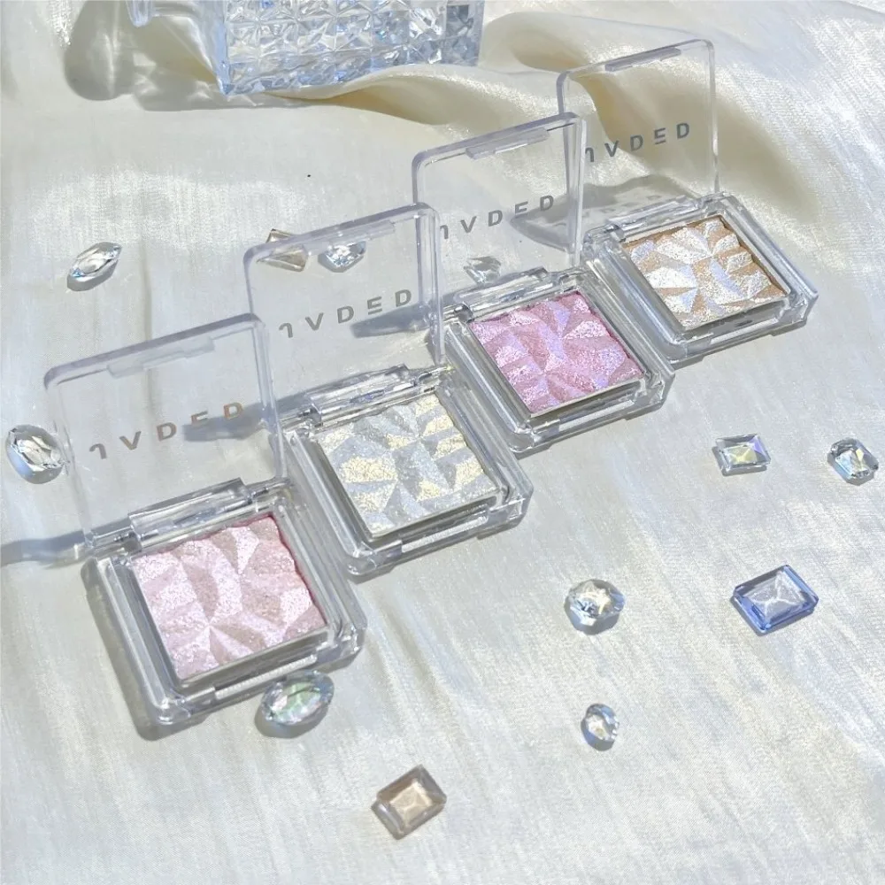 Glitter Fairy Highlight Palette Hoogglans Poeder Langdurige Glitter Oogschaduw Gezichtscontour Kristal Fleuren Make-up