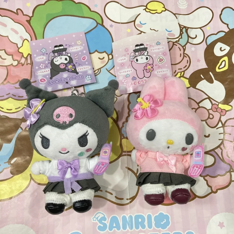 Minha Melodia Hello Kitty Chaveiro para Meninas, Pingente de Coração Anime Sanrio, Boneca de Pelúcia Kawaii, Estilo Heishi, Garota Quente, Presentes Bonitos, 12cm