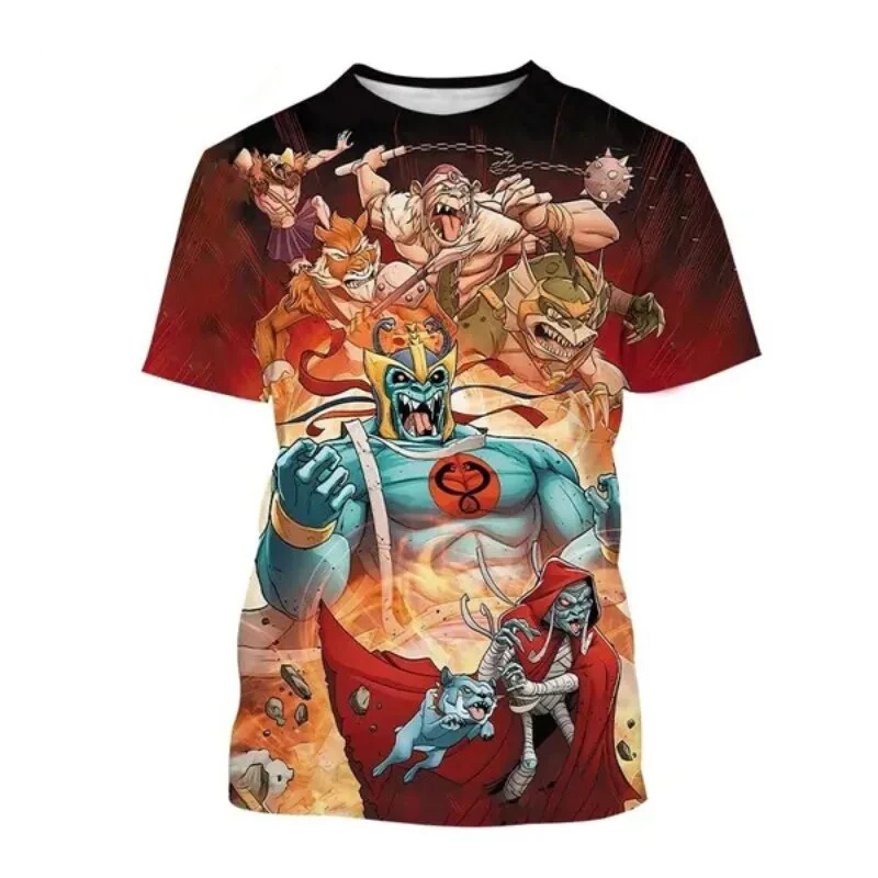 Summer Thundercats 3D Print T-Shirts Anime Streetwear Men Women Fashion Short Sleeve T Shirt O-Neck Male Tees Tops Clothing