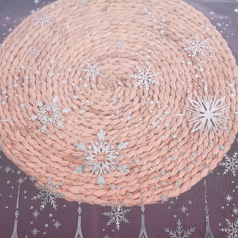 150cm Snowflake Gradient Mesh Fabric Princess Dress Clothing Material Cloak Toy Handmade Net Fabric For Sewing view 4