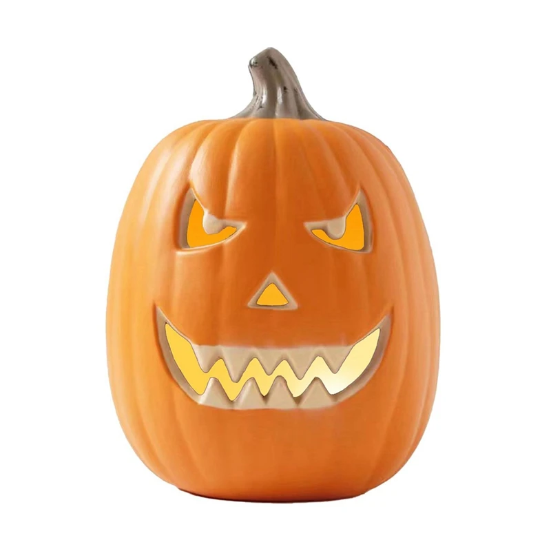 Linterna de calabaza de Halloween Jack O'lantern, decoración de escritorio de Halloween para el hogar, oficina, decoración de Casa Encantada