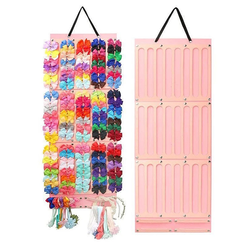 Hair Bows Organizer Wall Hanging Large Capacity Headband Holder Hair Clip Storage Hanger Space Saving Accessory For Girl Room