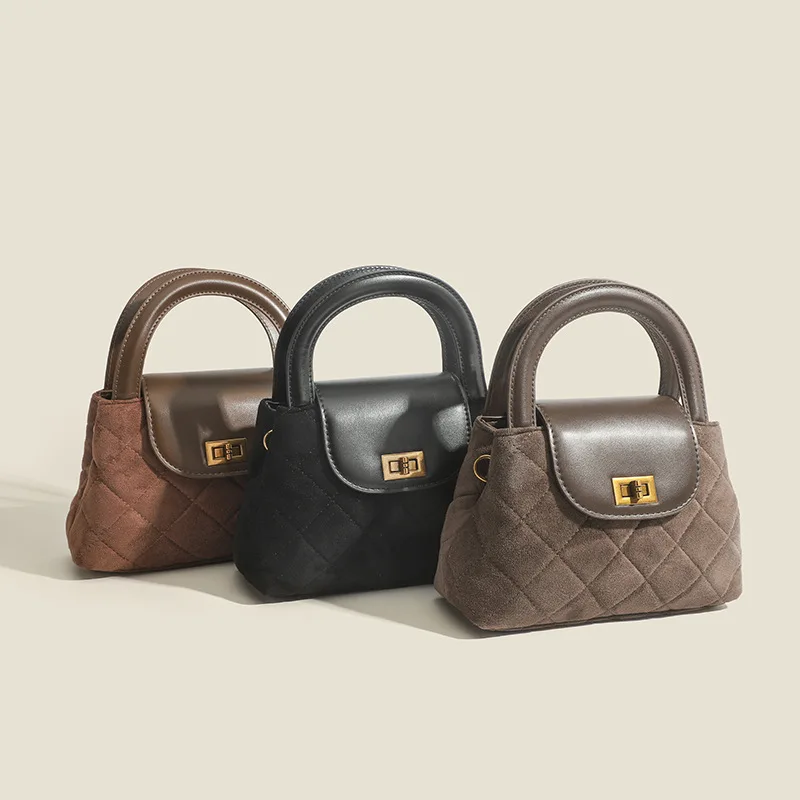 

New fashion frosted women's crossbody bag, simple and fashionable handbag, luxurious high-end small square bag