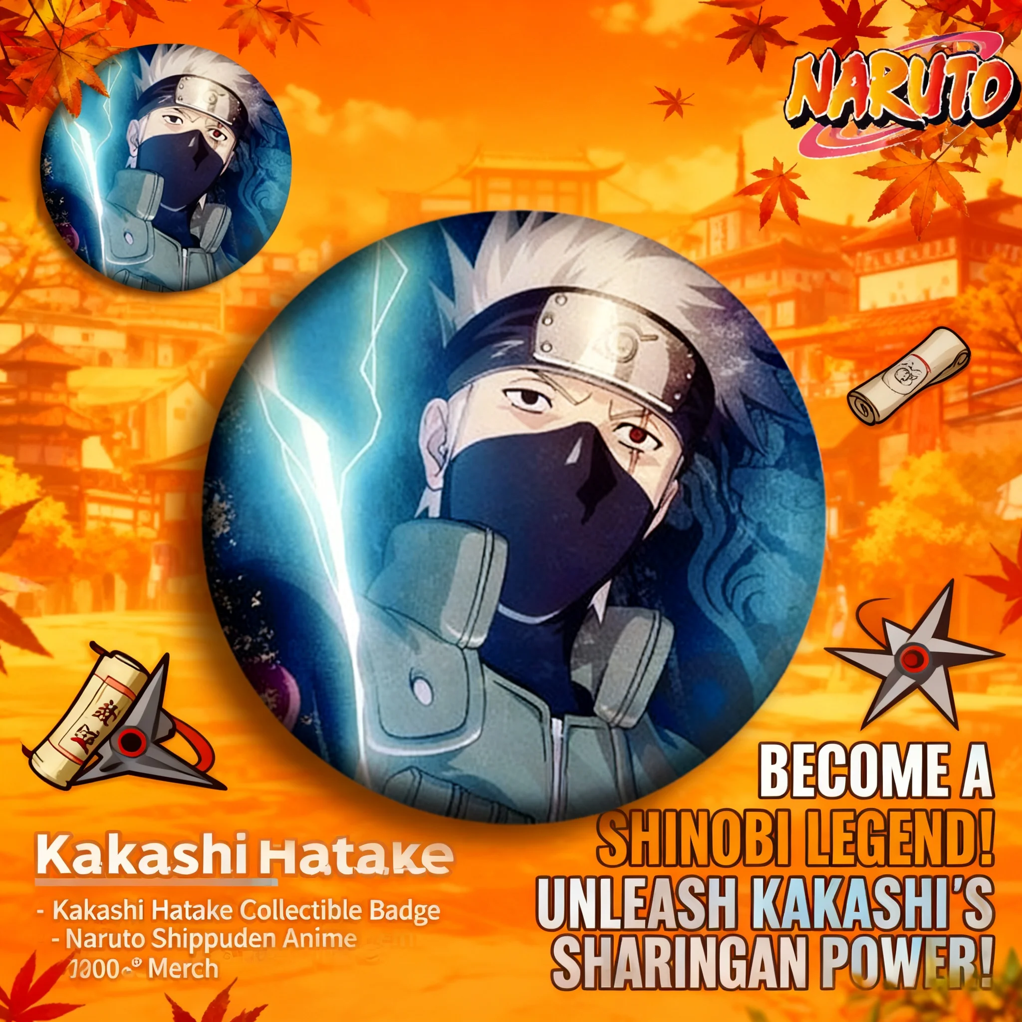 Naruto Anime Anstecknadel 58mm – Anime Cosplay Merchandise Bewertung und Preis