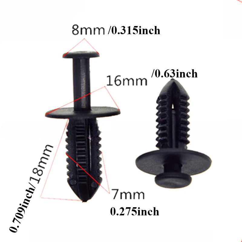 Car Fender Bumper Fastener Wheel Mudguard Trim Clips for Mercedes-Benz BMW Fixed Clamp Grille Rivet Automotive Accessories