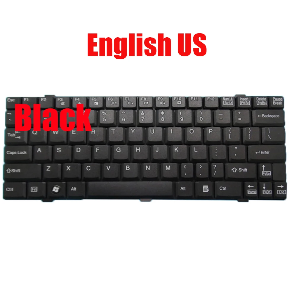 English US Laptop Keyboard For Fujitsu For LifeBook P5000 P5010 P5010D P5020 P5020D B3000 B3010D B3020D K022333A K022333B1 New