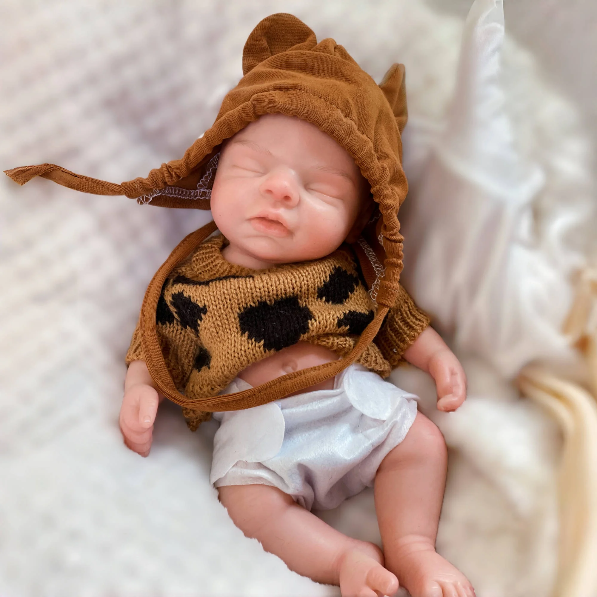 1PC 25cm Painted/Unpainted Silicone Reborn Doll Washable Full Body Soft Silicone Doll Handmade Toy Lifelike Painted Ideal Gifts
