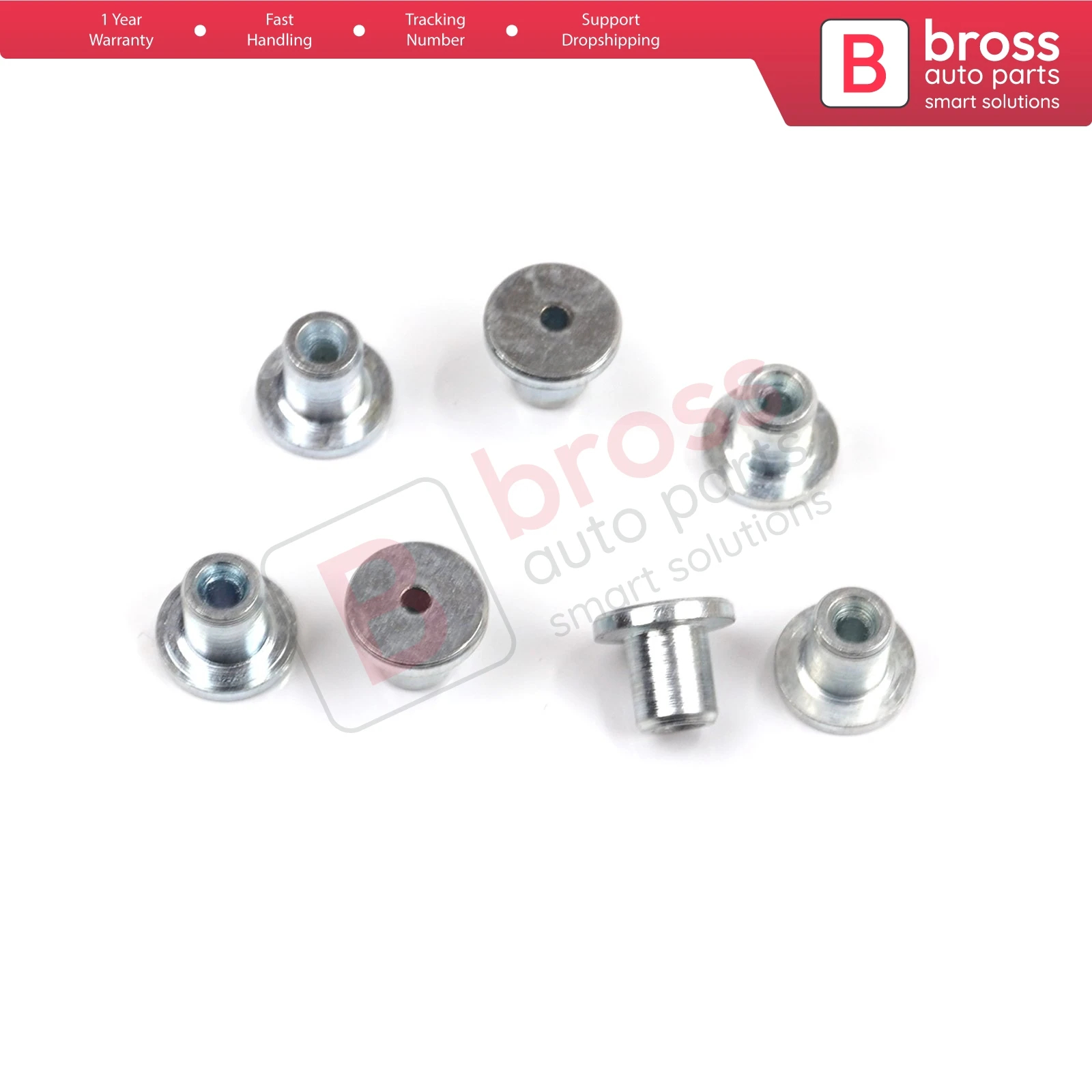 

BCR019 100 Pieces Car Window Regulator Winder Repair Steel Cable Wire Rope End Fitting Pin Stop Sleeve Crimp Rivet 8x6.7/1.7 mm