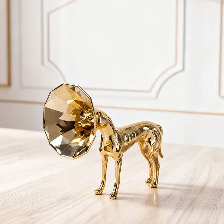 

DSA horn dog ornament hotel front desk exhibition hall home living room entrance bedroom desktop decoration handicrafts
