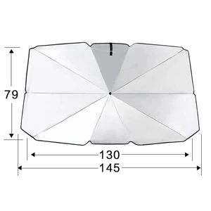 Titanium Silver Thickened Sunshade para carro, Anti UV Folding Front Windshield, Acessórios do carro 8 principais vendas capa para carro dobravel - №1