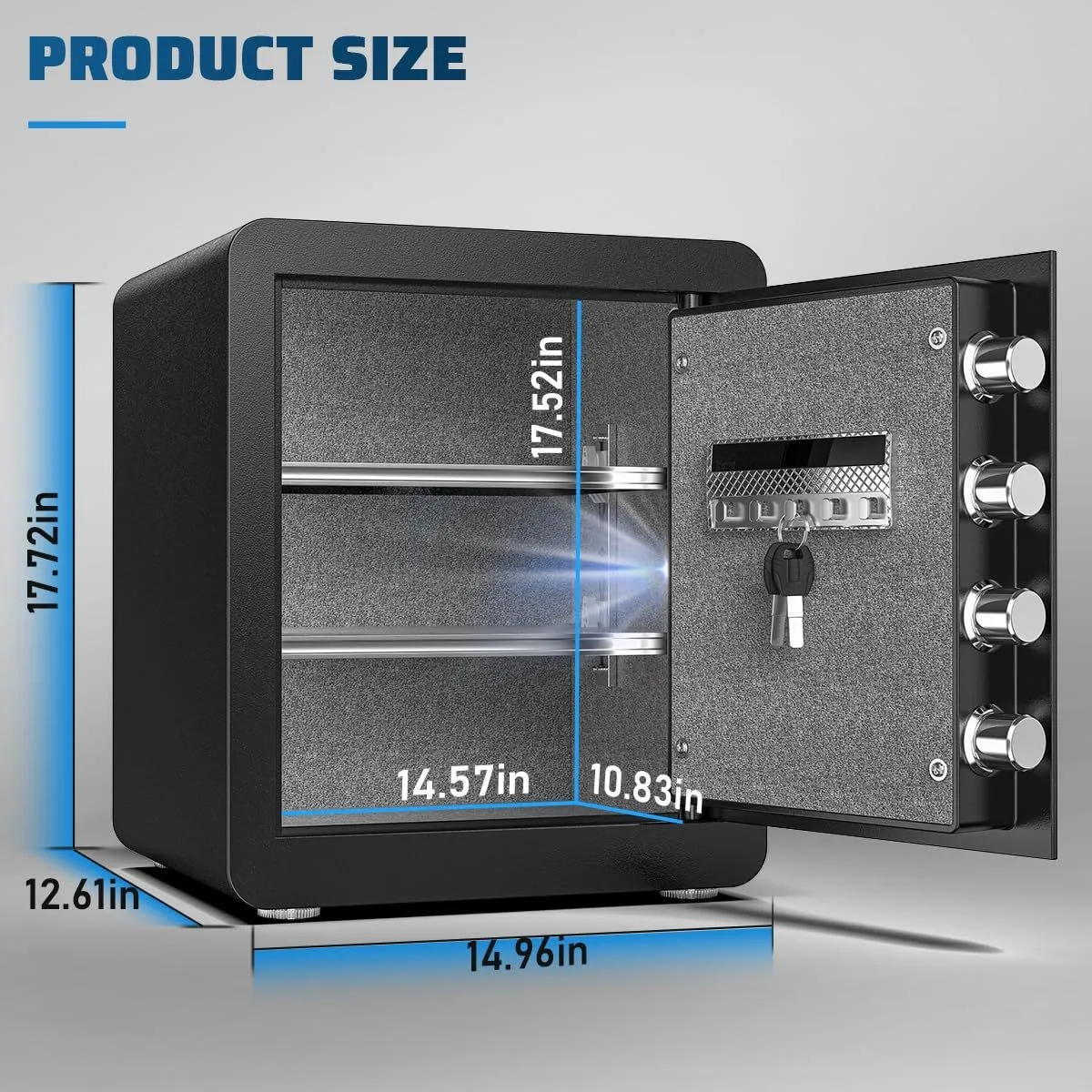 Safe LCD Touch Screen Double Alarm Silent Multifunctional Family Safe Coin Safe