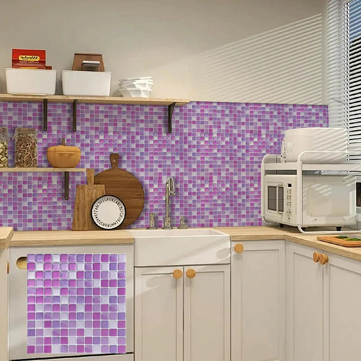 4/10pcs Crystal Drop Glue 3D Mosaic Tile Self-Adhesive Wall Stickers, Waterproof High Temperature Resistant Home Decoration image 3