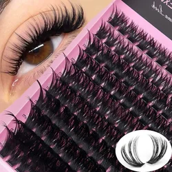 5D Pluizige Dikke Wimpers Extensions Kit DIY Make Valse Wimpers Comestic Individuele CC Curl Mix Piekerige Clusters Gereedschap 10 Rijen