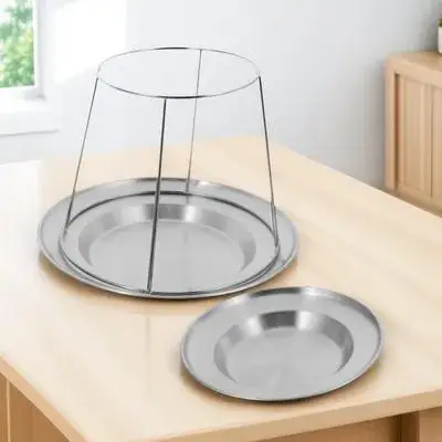 

Double Layer Stainless Steel Seafood Platter Set Gold Plates Sushi Oyster Buffet Stand Fruit Dessert Tray Home Kitchen Party