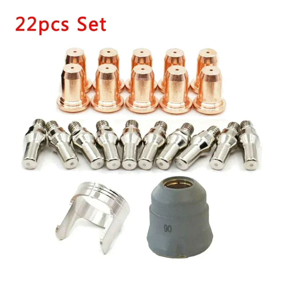 22 pièces/ensemble PT-60 IPT-40 PT40 Plasma coupe consommables pointe d'électrode tasse pour Plasma Cutter consommables buses de soudage