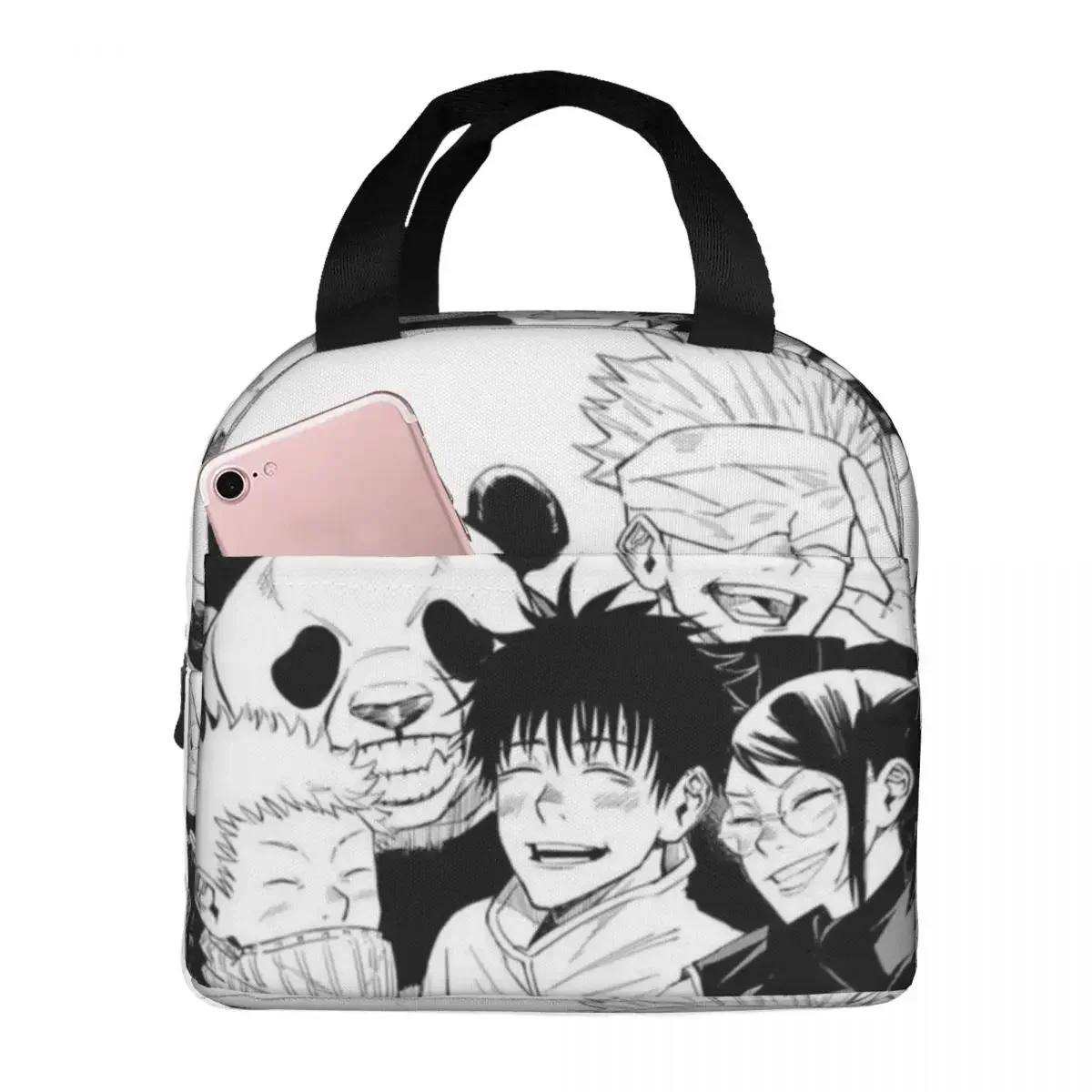 Jujutsu Kaisen Isolado Lunch Bags Sacos de Piquenique Portáteis Refrigerador Térmico, Lancheira, Tote para Mulheres, Trabalho, Crianças, Escola