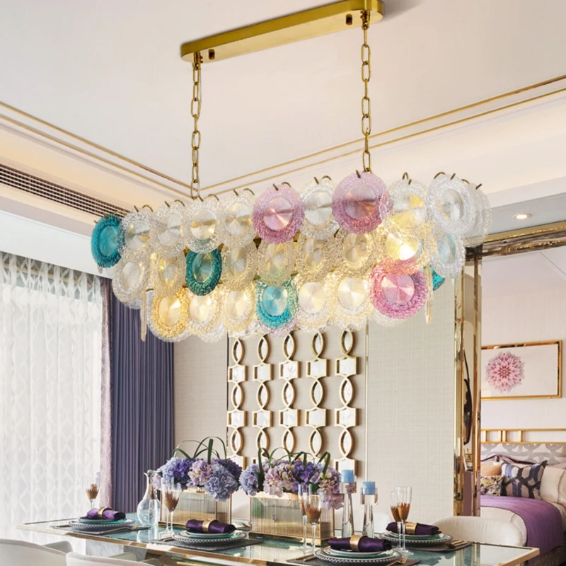 Modern Luxury Chandeliers Glass Shade Led Lamp For Bedroom Living Dining Room Decor Lustres R Pendant Light