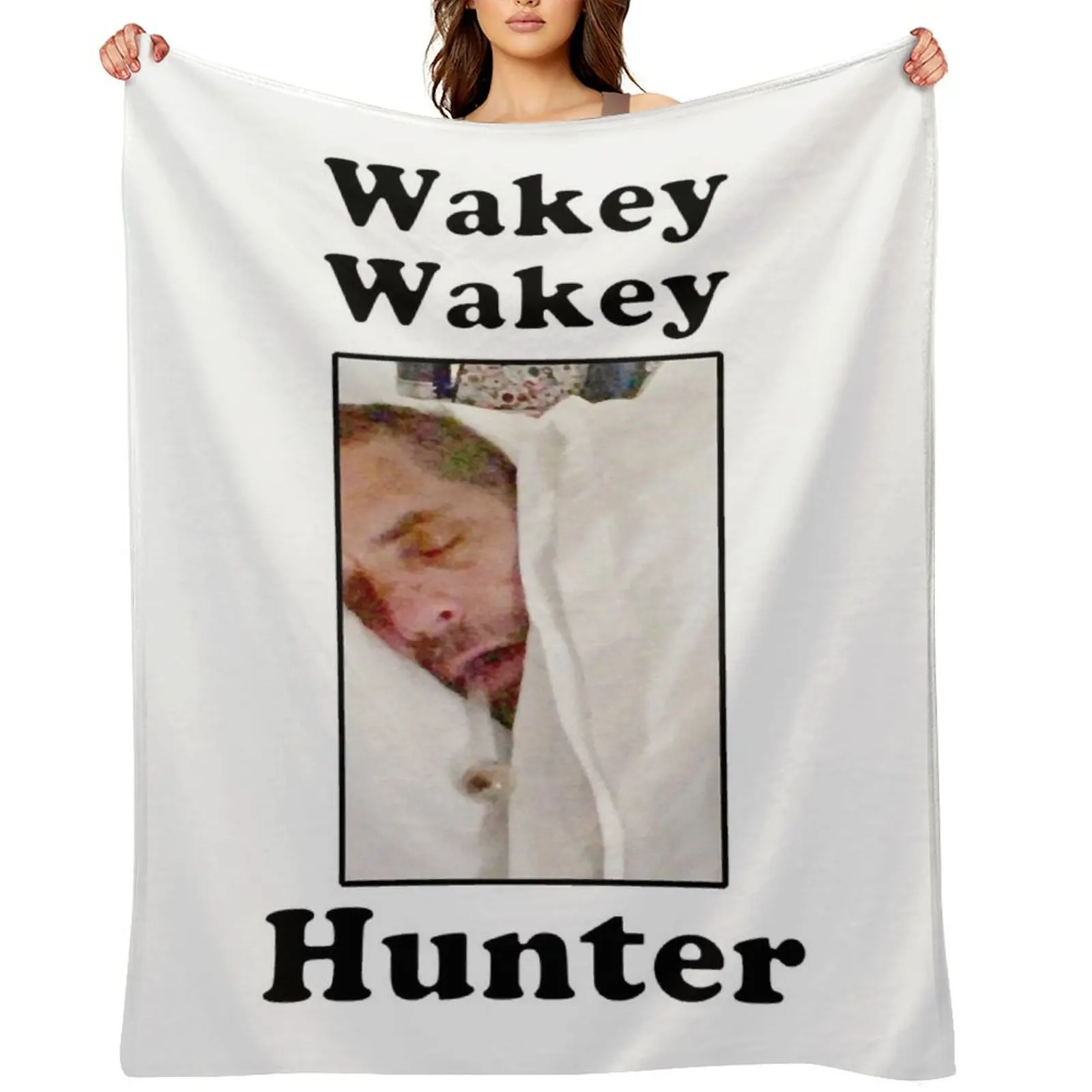

Sleeping Hunter Biden Sticker Throw Blanket Plaid blankets ands funny gift Sofa Blankets