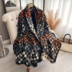 Latest Women Fashionable Pashmina Jacquard Versatile Thickened Warm Scarf Shawl, Daily Wear For Air Conditioning Environment