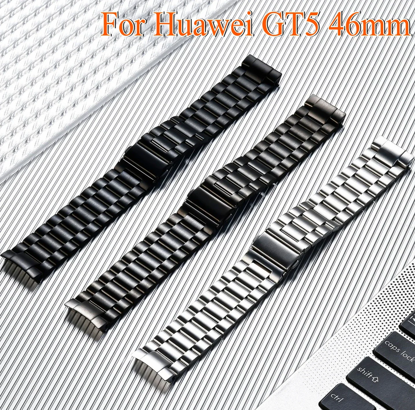 Metal Stainless Steel Strap For Huawei GT5 46mm Luxury Replacement Wrist Watch Strap For Huawei GT5 46mm Accessories