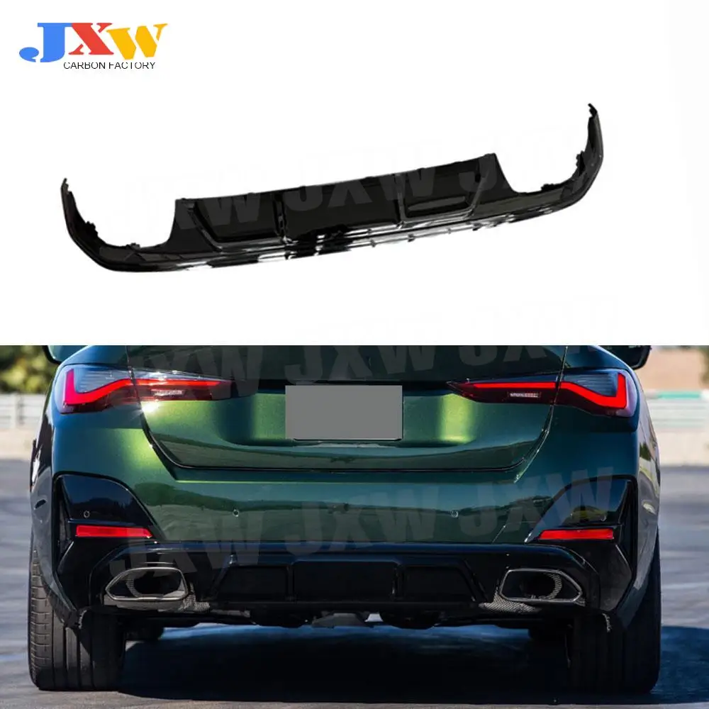 

Dry Carbon Fiber Rear Diffuser Bumper Lip Spoiler For BMW 4 Series G26 425i 430i M Sport Sedan 2021 + ABS Car Accessories