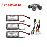 Upgrade to 3200mAh T Plug For 9125 Remote Control Rc Car Spare Parts 7.4v 1600mah Lipo Battery XLH 9125 battery