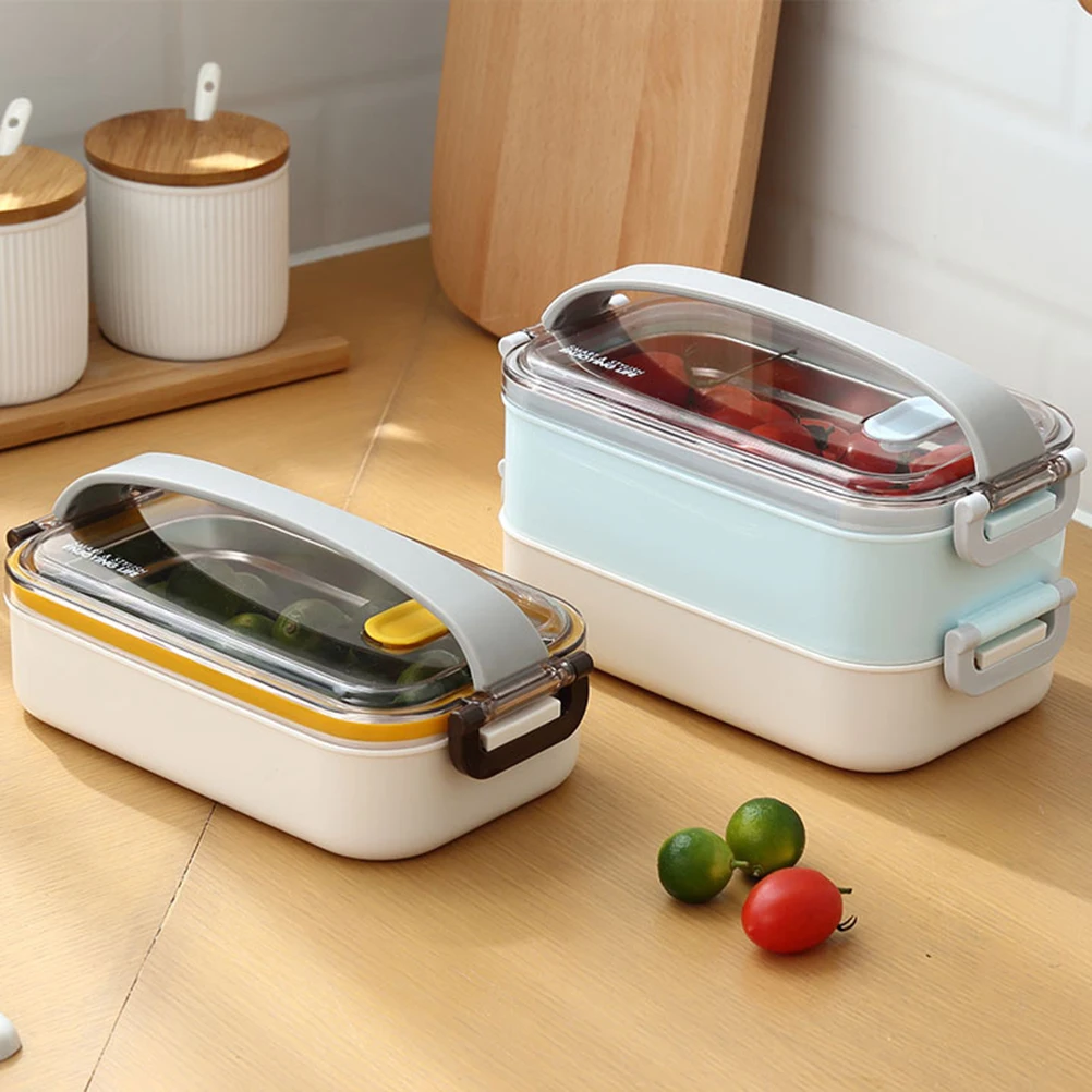 

Thermal Lunch Box 1600 ML Food Container Leakproof Insulated Double Layer for School Office Students Workers