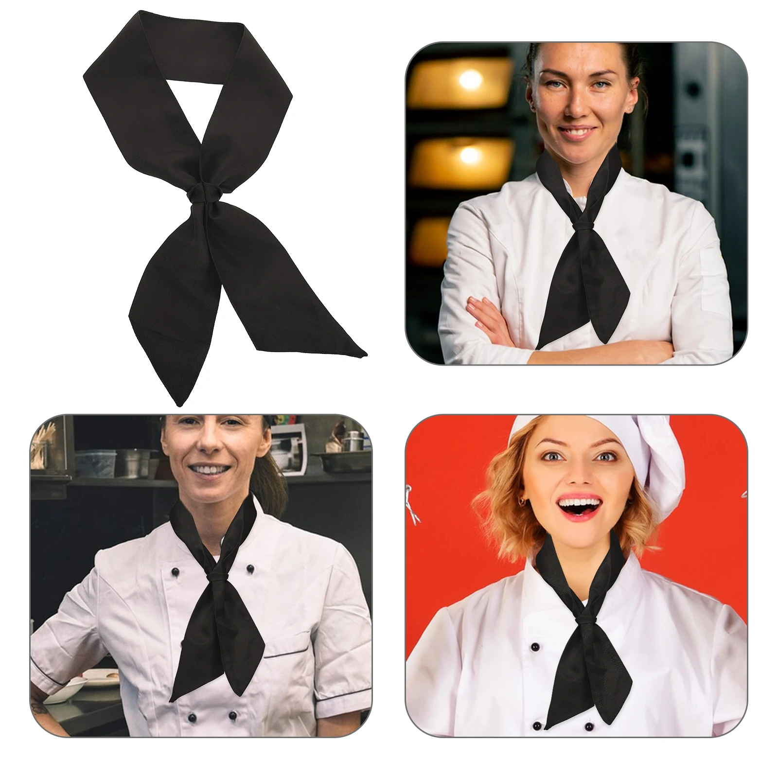 

Outfit Scarf Food Service Costume Neckerchief Bbq Cooking Apparel Professional Chef Accessory Thick Fabric