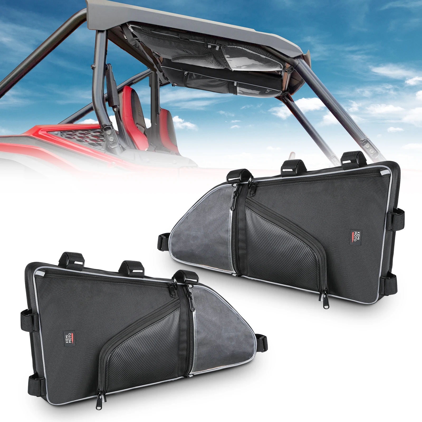 KEMIMOTO UTV Overhead Roof Bag Compatible with 2019+ Talon 1000X 1000R Accessories 1680D Waterproof Oxford Cloth Storage Pack