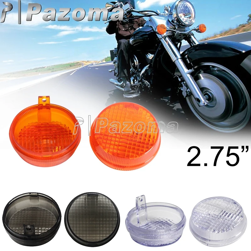 Front / Rear 1 Pair Turn Signal Lens 2pcs Indicator Blinker Light Lens Cover For Honda Shadow VTX Cruisers Kawasaki Vulcan VN