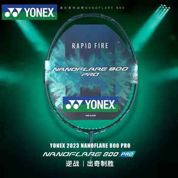 Yonex Genuine Badminton Racket NF800 Pro Dark Green Professional Badminton Racket Set All-carbon Customizable Pounds With String